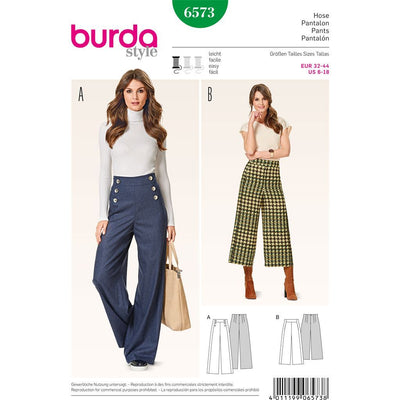 Burda Style Pattern 6573 Trousers 6573 Image 1 From Patternsandplains.com