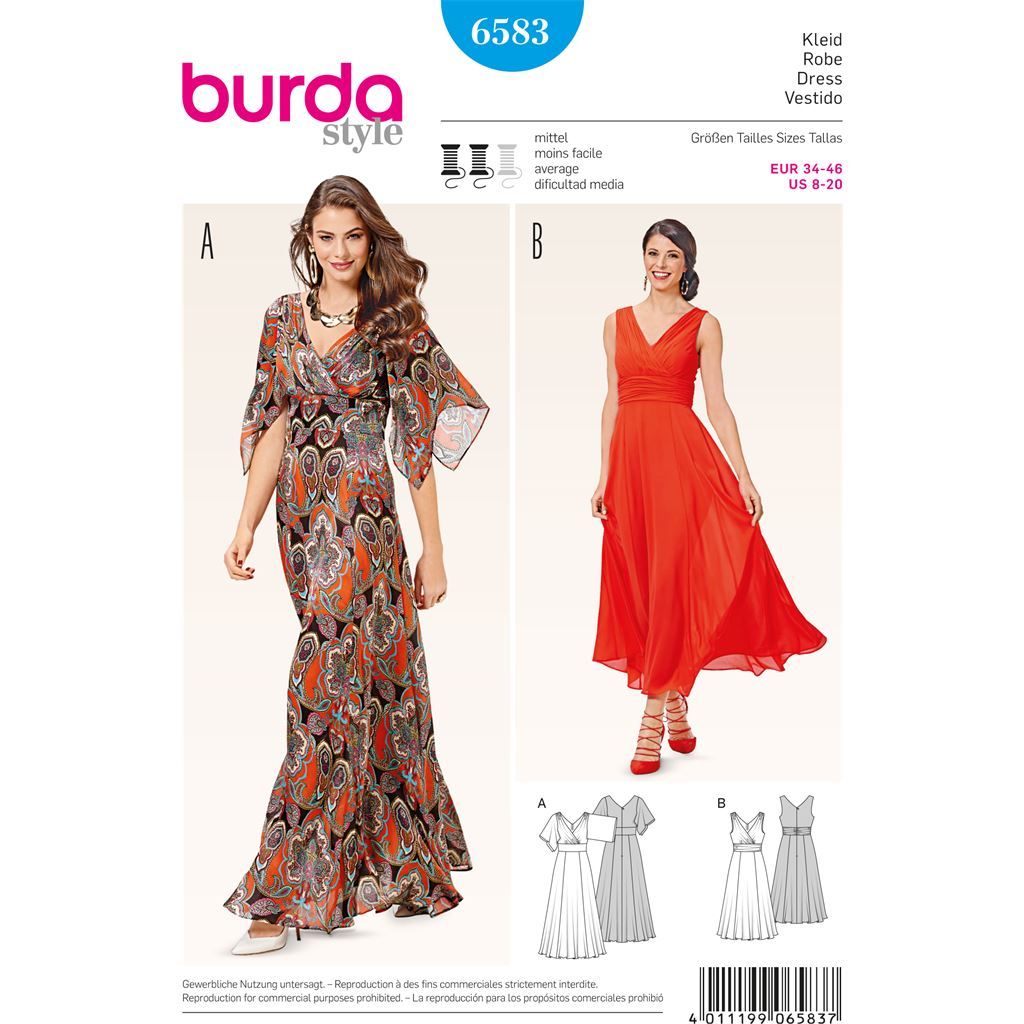 Burda Style Pattern 6583 Dress 6583 Image 1 From Patternsandplains.com