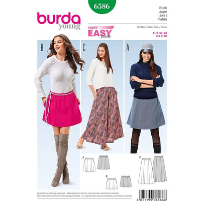 Burda Style Pattern 6586 Skirt 6586 Image 1 From Patternsandplains.com
