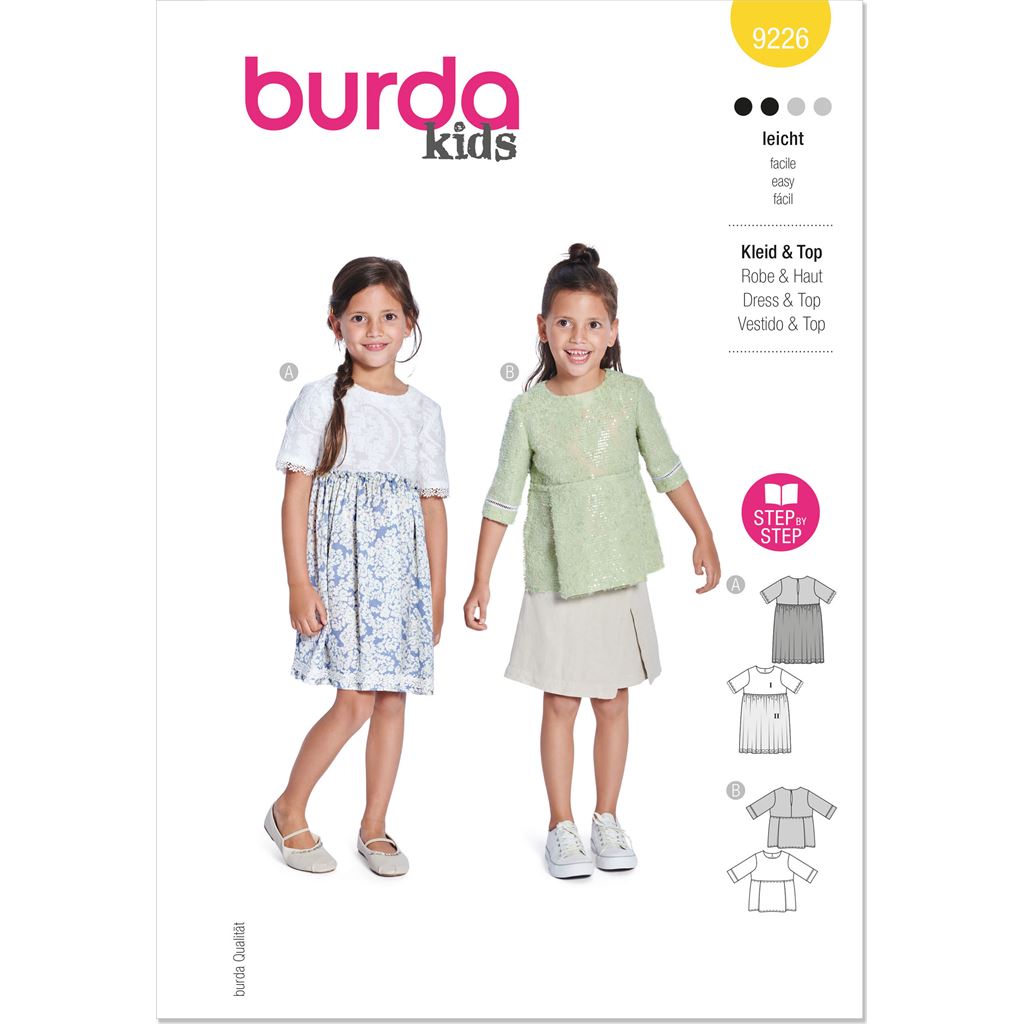 Burda Style Pattern 9226 Childrens Dress B9226 Image 1 From Patternsandplains.com