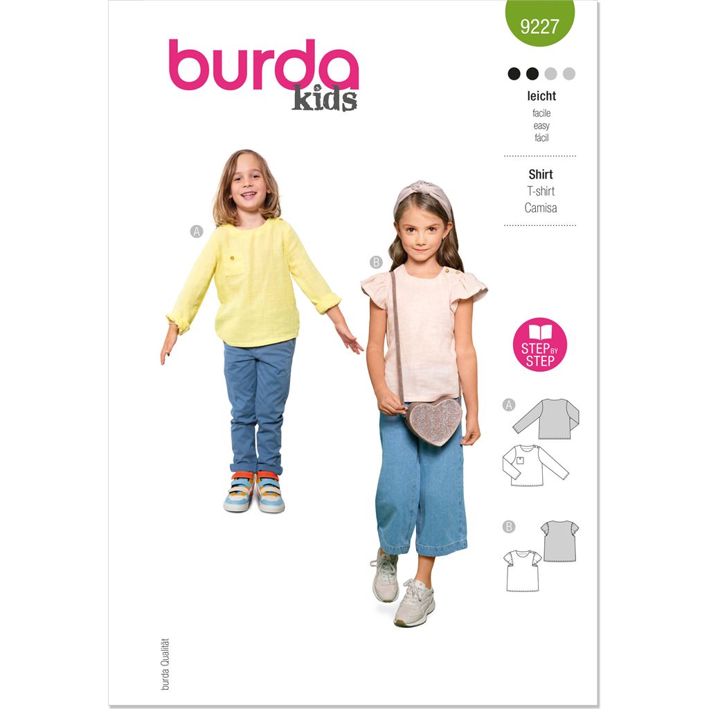 Burda Style Pattern 9227 Childrens Shirt B9227 Image 1 From Patternsandplains.com