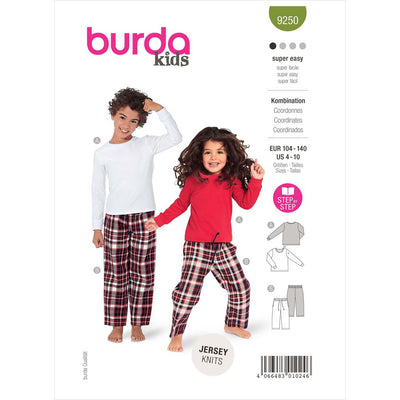 Burda Style Pattern 9250 Childrens Co ords B9250 Image 1 From Patternsandplains.com