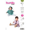 Burda Style Pattern 9270 Babies Hooded Jacket Coat with Tie Bands B9270 Image 1 From Patternsandplains.com
