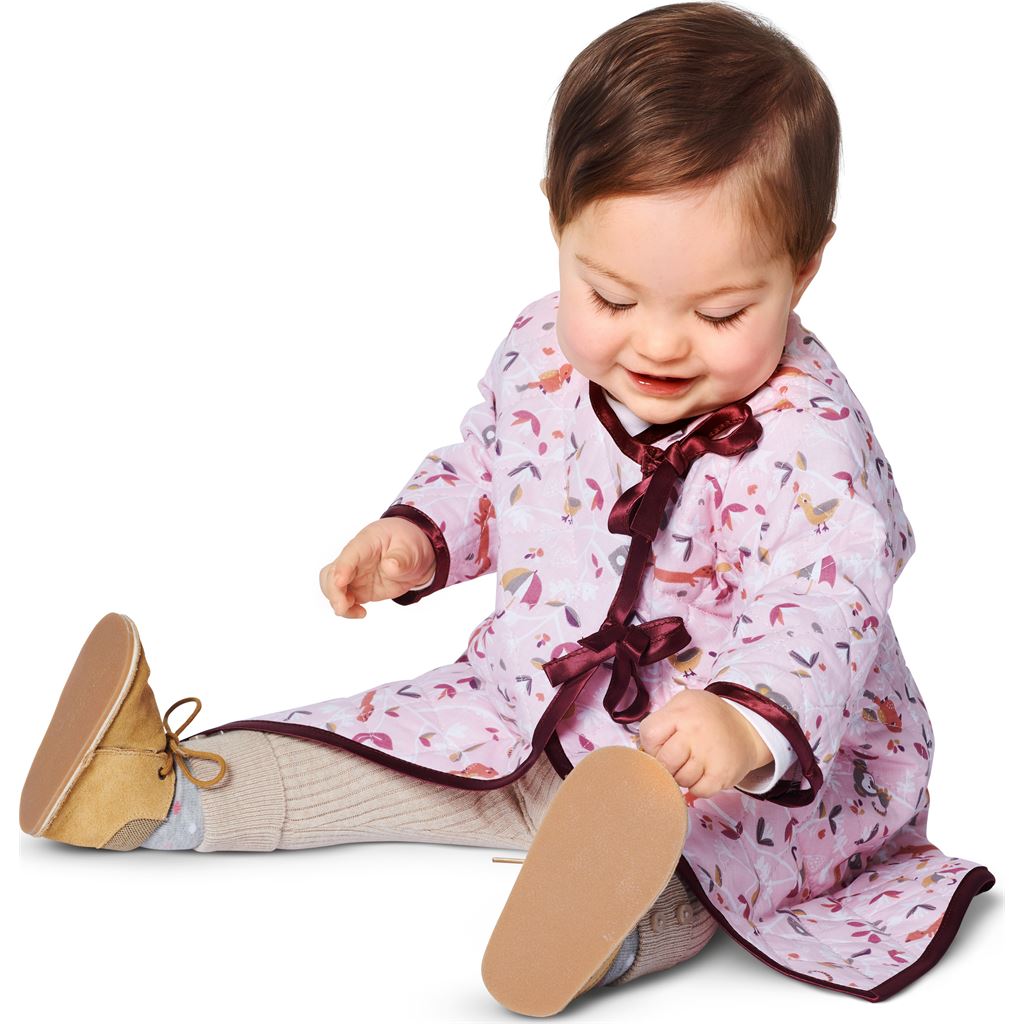 Burda Style Pattern 9270 Babies Hooded Jacket Coat with Tie Bands B9270 Image 3 From Patternsandplains.com