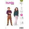 Burda Style Pattern 9271 Childrens Slip on Trousers and Pants with Elastic and Patch Pockets B9271 Image 1 From Patternsandplains.com