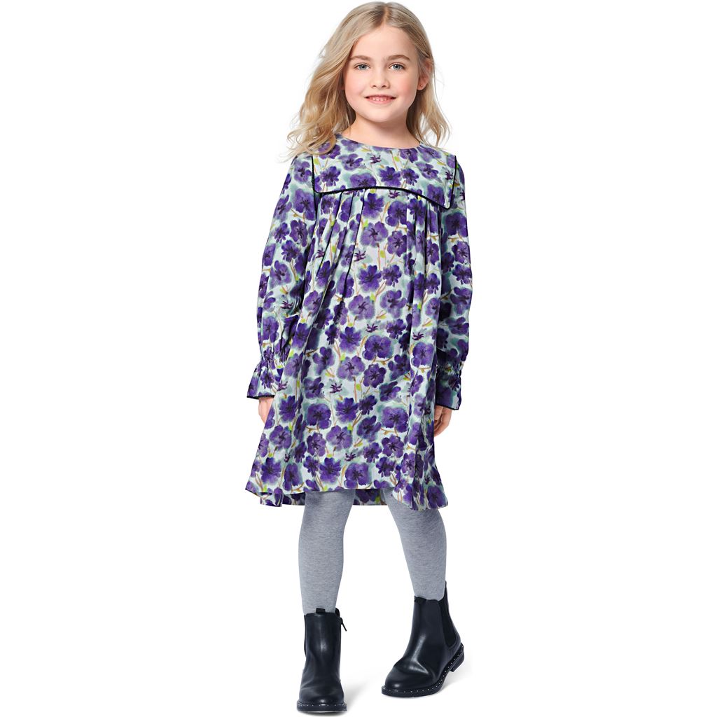 Burda Style Pattern 9274 Childrens Dress Blouse with Yoke Loose Drape B9274 Image 2 From Patternsandplains.com