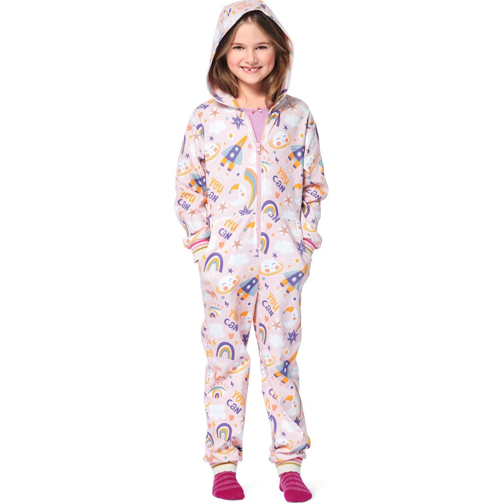 Burda Style Pattern 9275 Childrens Hooded Jumpsuit and Onesie B9275 Image 4 From Patternsandplains.com