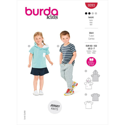 Burda Style Pattern 9283 Childrens Top B9283 Image 1 From Patternsandplains.com