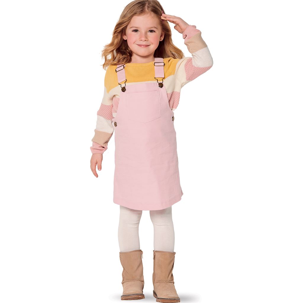 Burda Style Pattern 9287 Childrens Bibbed skirt Pinafore B9287 Image 4 From Patternsandplains.com