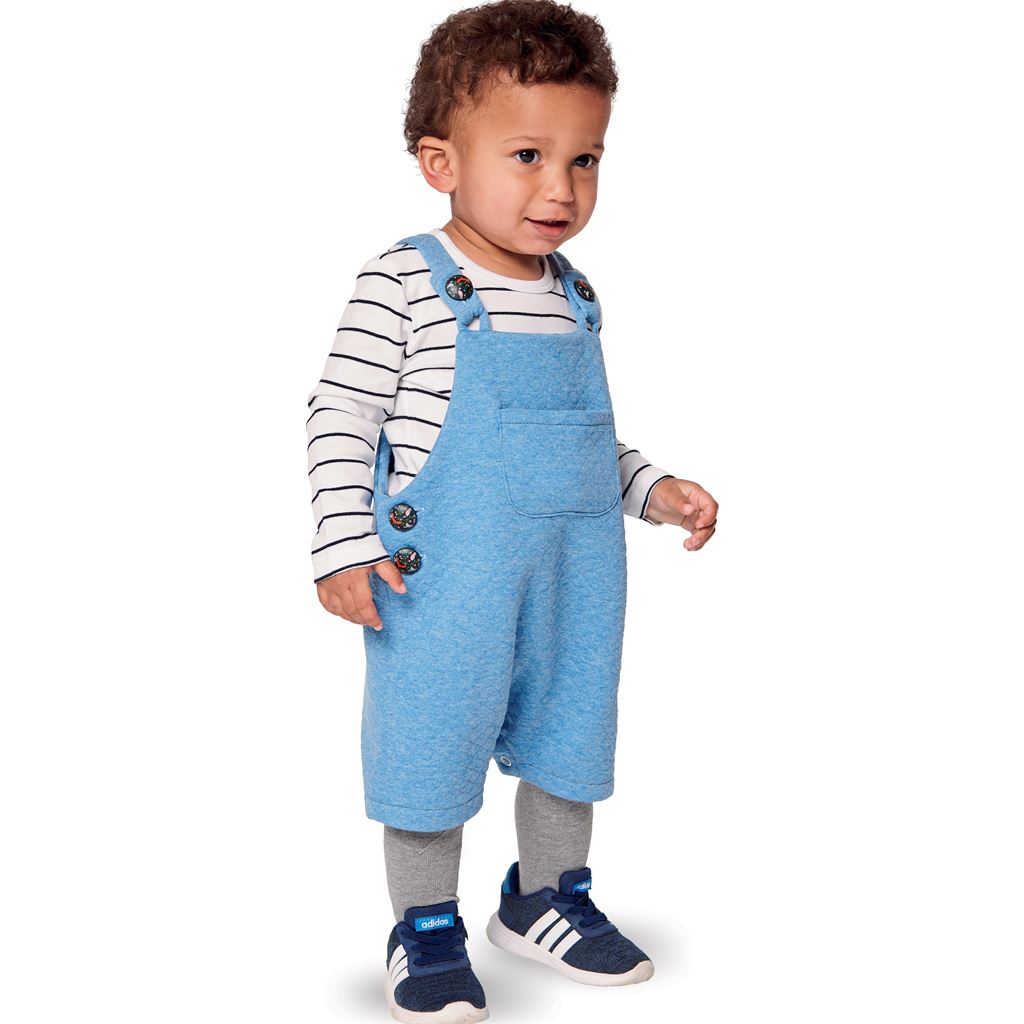 Burda Style Pattern 9295 Babies Bibbed trousers or pants Overalls with straps B9295 Image 2 From Patternsandplains.com