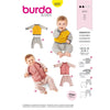 Burda Style Pattern 9297 Babies Sweatjacket Raglan Sleeve Jacket with Stand Collar Pull on Trousers Pants B9297 Image 1 From Patternsandplains.com