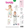 Burda Style Pattern 9299 Toddlers Overalls with Hood with or without Sleeves Crotch Fastening B9299 Image 1 From Patternsandplains.com