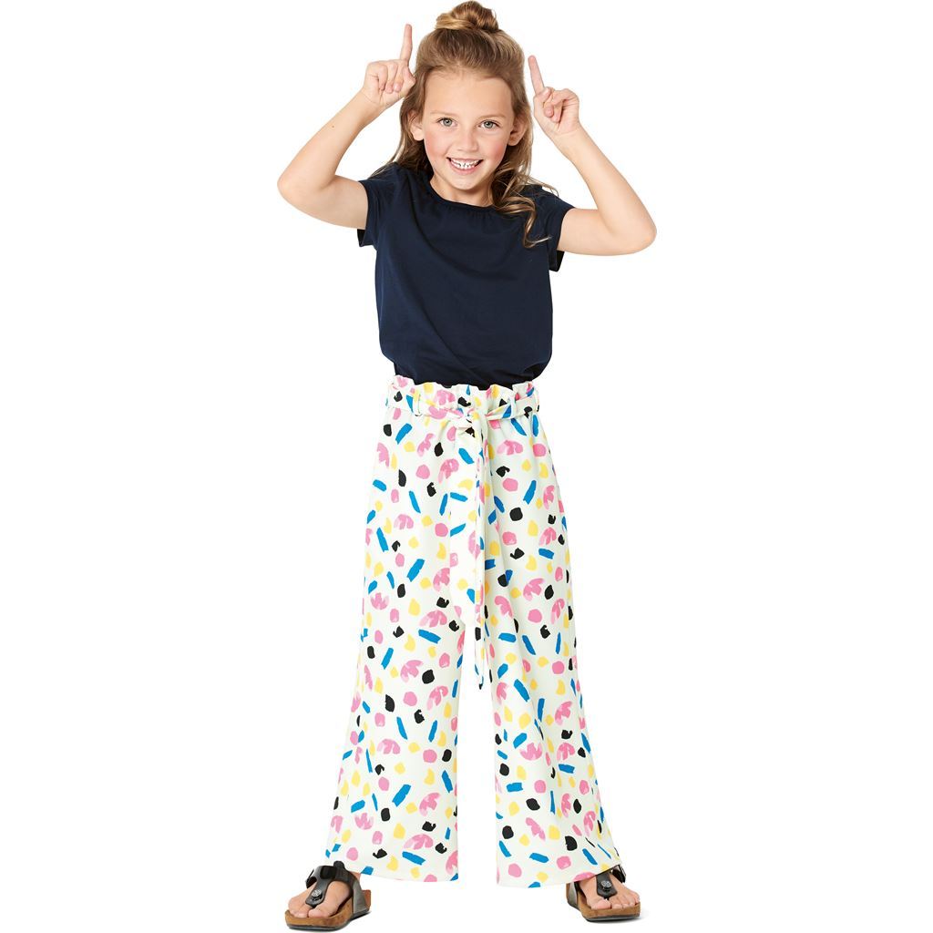 Burda Style Pattern 9302 Childrens Pants with Elastic Waist Culottes 7 8 Length B9302 Image 2 From Patternsandplains.com
