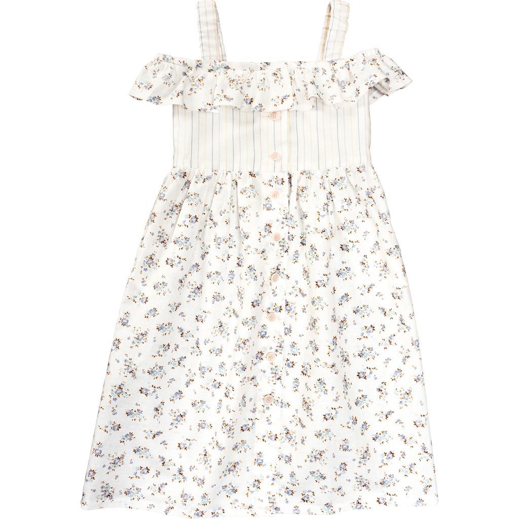 Burda Style Pattern 9304 Childrens Pinafore Dress with Front Button Fastening Gathered Skirt B9304 Image 6 From Patternsandplains.com