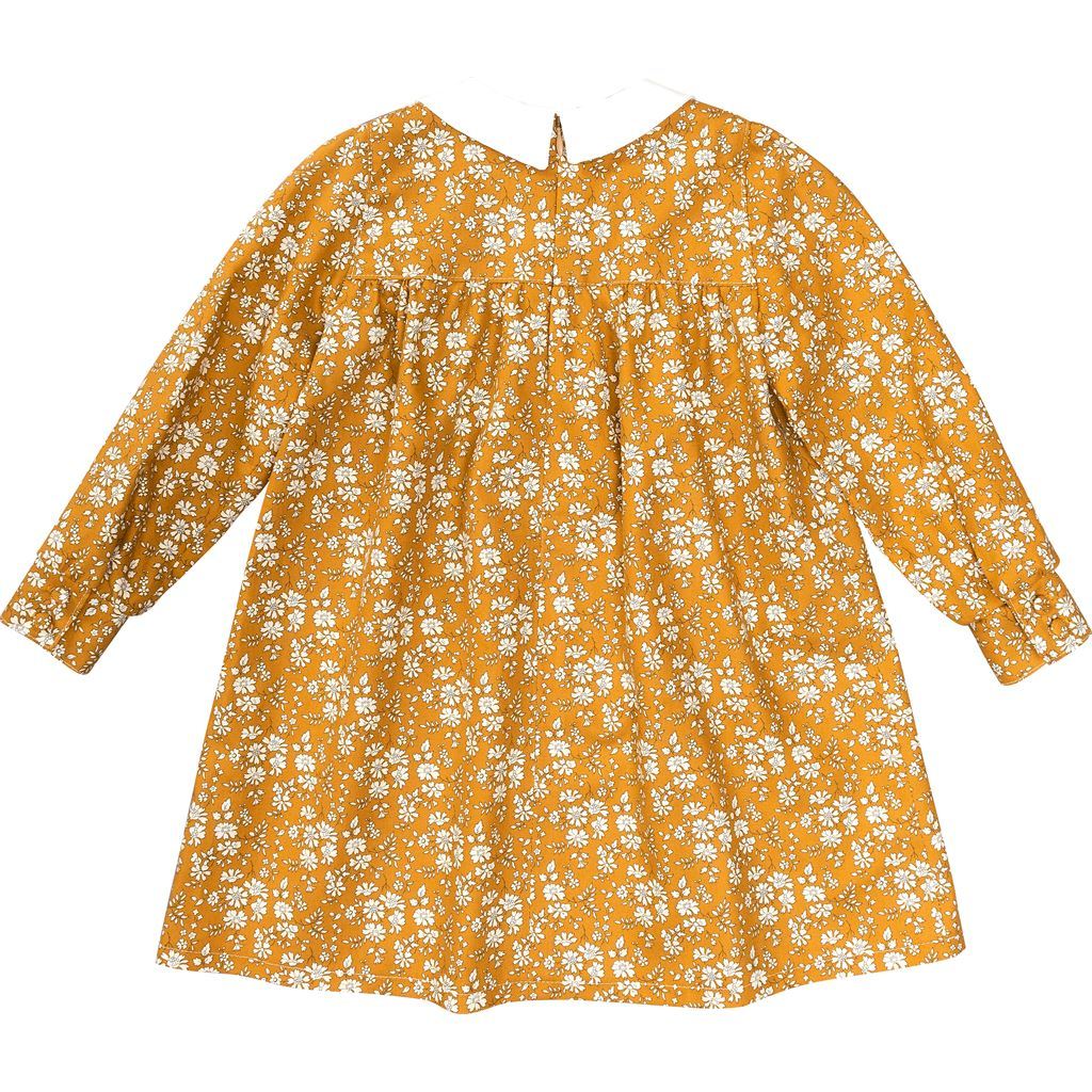 Burda Style Pattern 9305 Childrens Dress with Yoke Peter Pan Collar Hem Frill B9305 Image 4 From Patternsandplains.com