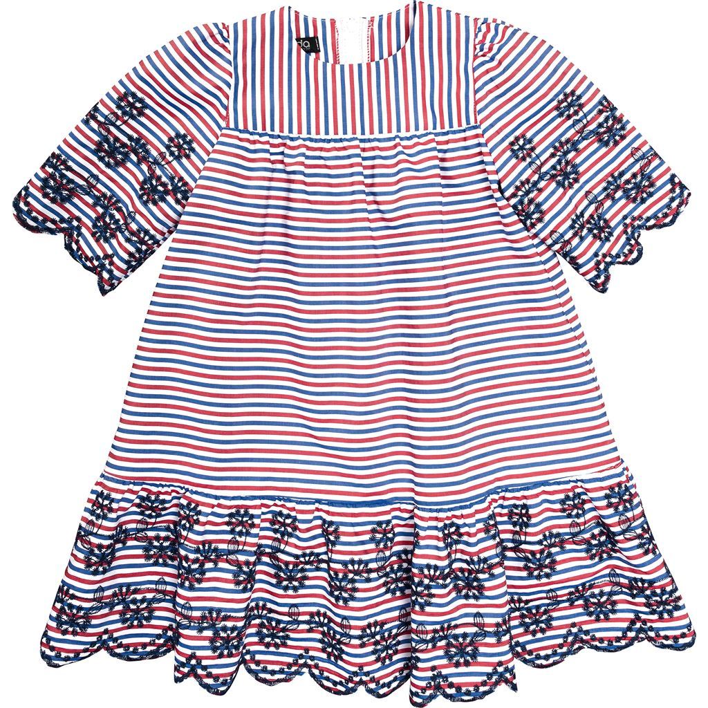 Burda Style Pattern 9305 Childrens Dress with Yoke Peter Pan Collar Hem Frill B9305 Image 6 From Patternsandplains.com