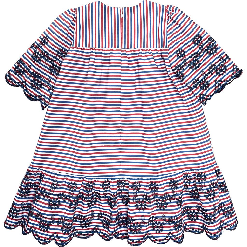 Burda Style Pattern 9305 Childrens Dress with Yoke Peter Pan Collar Hem Frill B9305 Image 7 From Patternsandplains.com