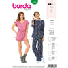 Burda Style Pattern B6261 Misses Pajamas Pull On Pants in Two Lengths Top in Two Styles 6261 Image 1 From Patternsandplains.com