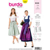 Burda Style Pattern B6268 Misses Jumper Dress in Dirndl Style Blouse and Apron 6268 Image 1 From Patternsandplains.com