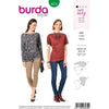 Burda Style Pattern B6272 Misses Knit Tops with Asymmetric Hemline 6272 Image 1 From Patternsandplains.com