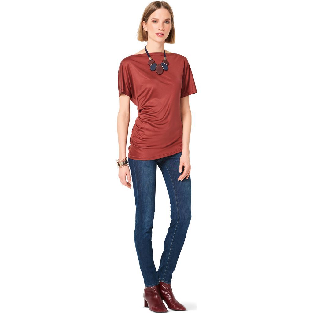 Burda Style Pattern B6272 Misses Knit Tops with Asymmetric Hemline 6272 Image 3 From Patternsandplains.com