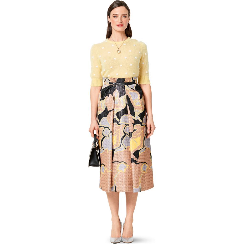 Burda Style Pattern B6291 Misses Skirt with Front Pleat in Two Lengths 6291 Image 2 From Patternsandplains.com