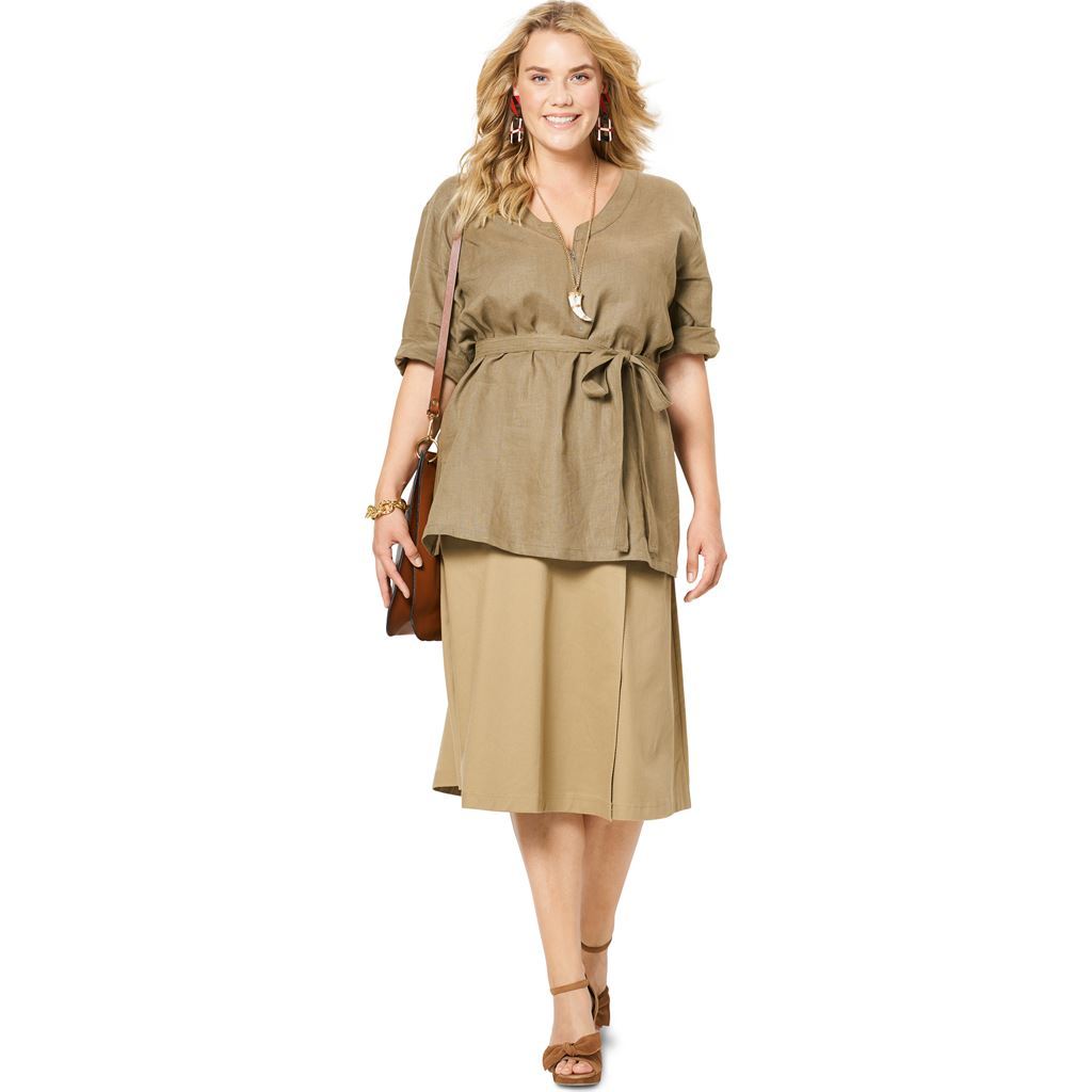 Burda Style Pattern B6306 Womens v neck top 6306 Image 3 From Patternsandplains.com