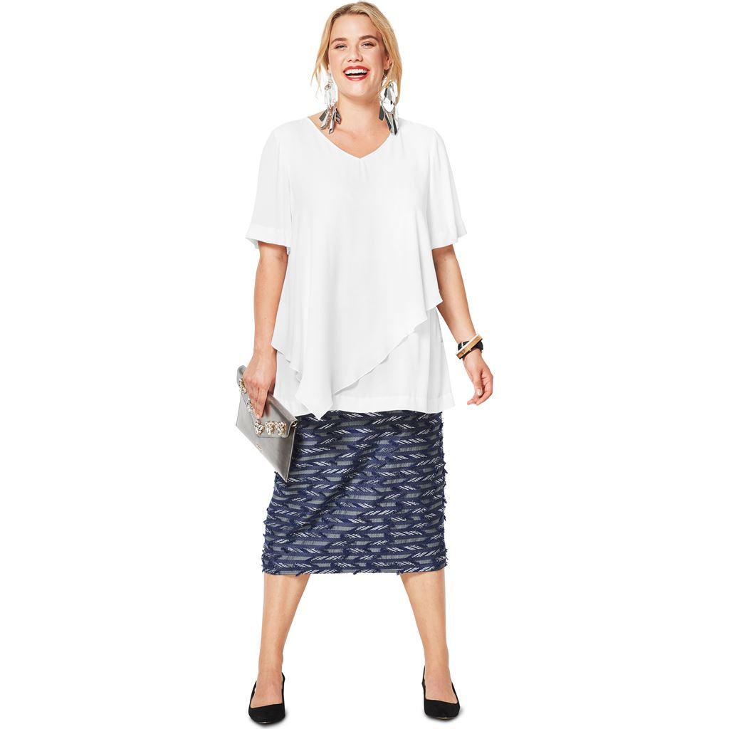 Burda Style Pattern B6307 Womens asymmetric top 6307 Image 3 From Patternsandplains.com