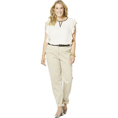 Burda Style Pattern B6309 Womens back elastic pants 6309 Image 2 From Patternsandplains.com