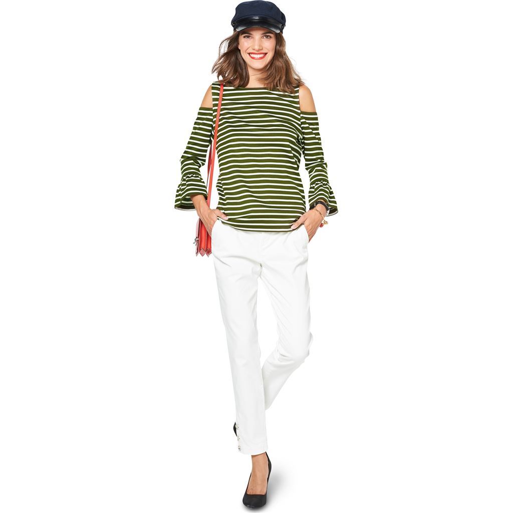 Burda Style Pattern B6314 Misses top with sleeve frills 6314 Image 3 From Patternsandplains.com