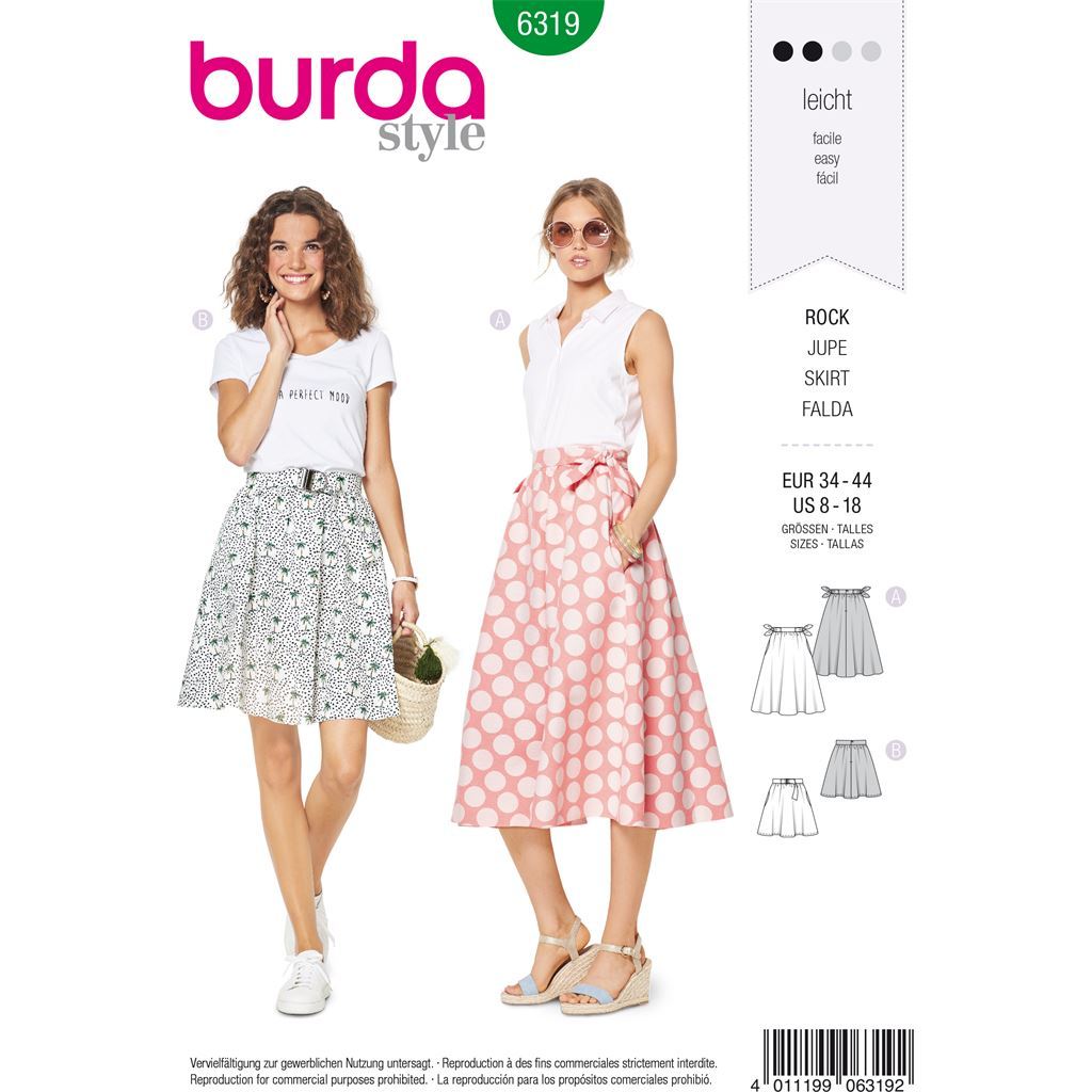 Burda Style Pattern B6319 Misses bell shaped skirt 6319 Image 1 From Patternsandplains.com