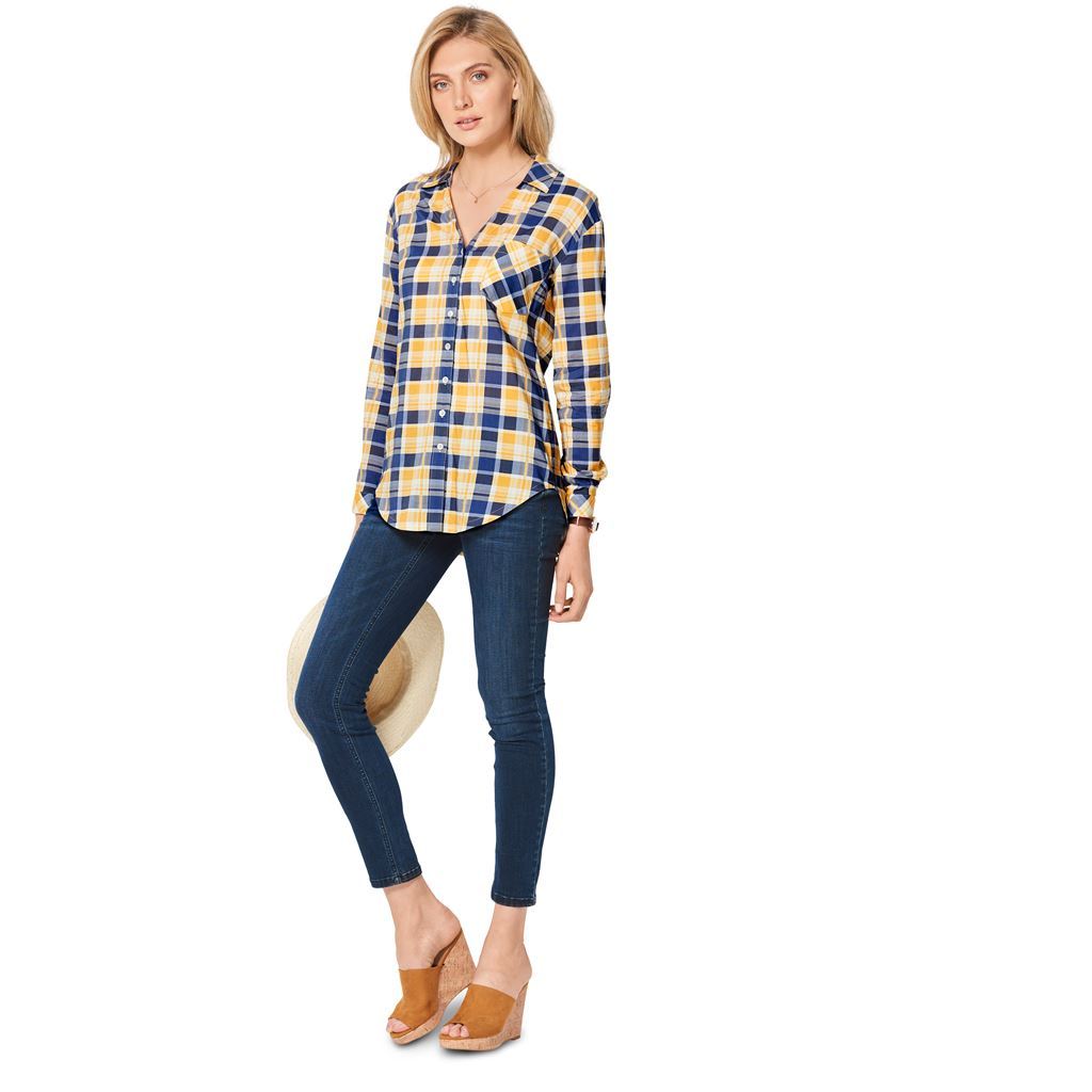 Burda Style Pattern B6326 Misses shirt with v neck 6326 Image 3 From Patternsandplains.com