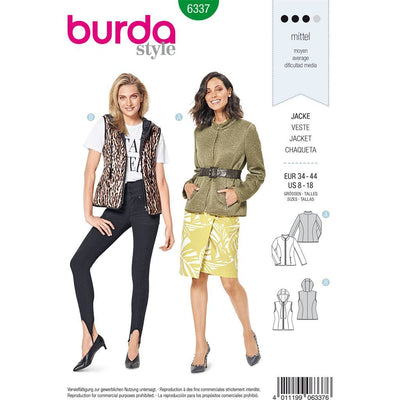 Burda Style Pattern B6337 Misses quilted jacket 6337 Image 1 From Patternsandplains.com
