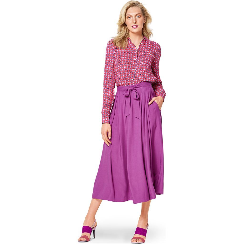 Burda Style Pattern B6341 Misses inverted pleat skirt 6341 Image 2 From Patternsandplains.com