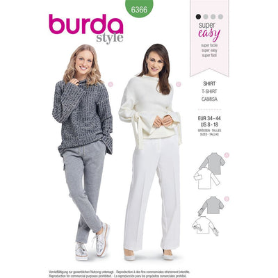 Burda Style Pattern B6366 Womens Easy Tops 6366 Image 1 From Patternsandplains.com