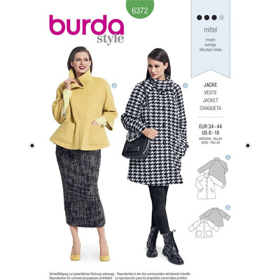 Burda Style Pattern B6372 Womens Jacket 6372 Image 1 From Patternsandplains.com