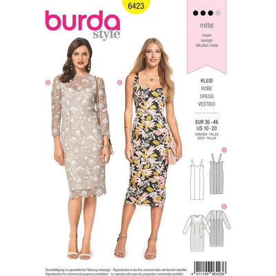 Burda Style Pattern B6423 Womens Summer Strap Dress 6423 Image 1 From Patternsandplains.com