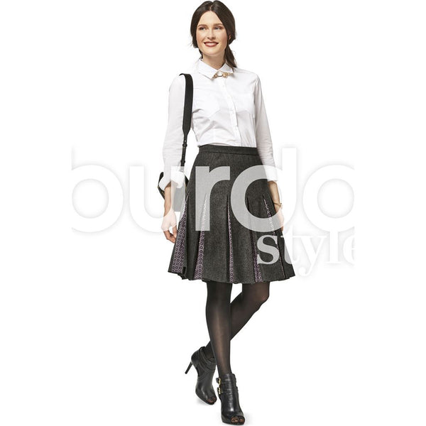 Burda Style Pattern B6466 Womens Pleated Skirt 6466 Patterns And Plains 9938