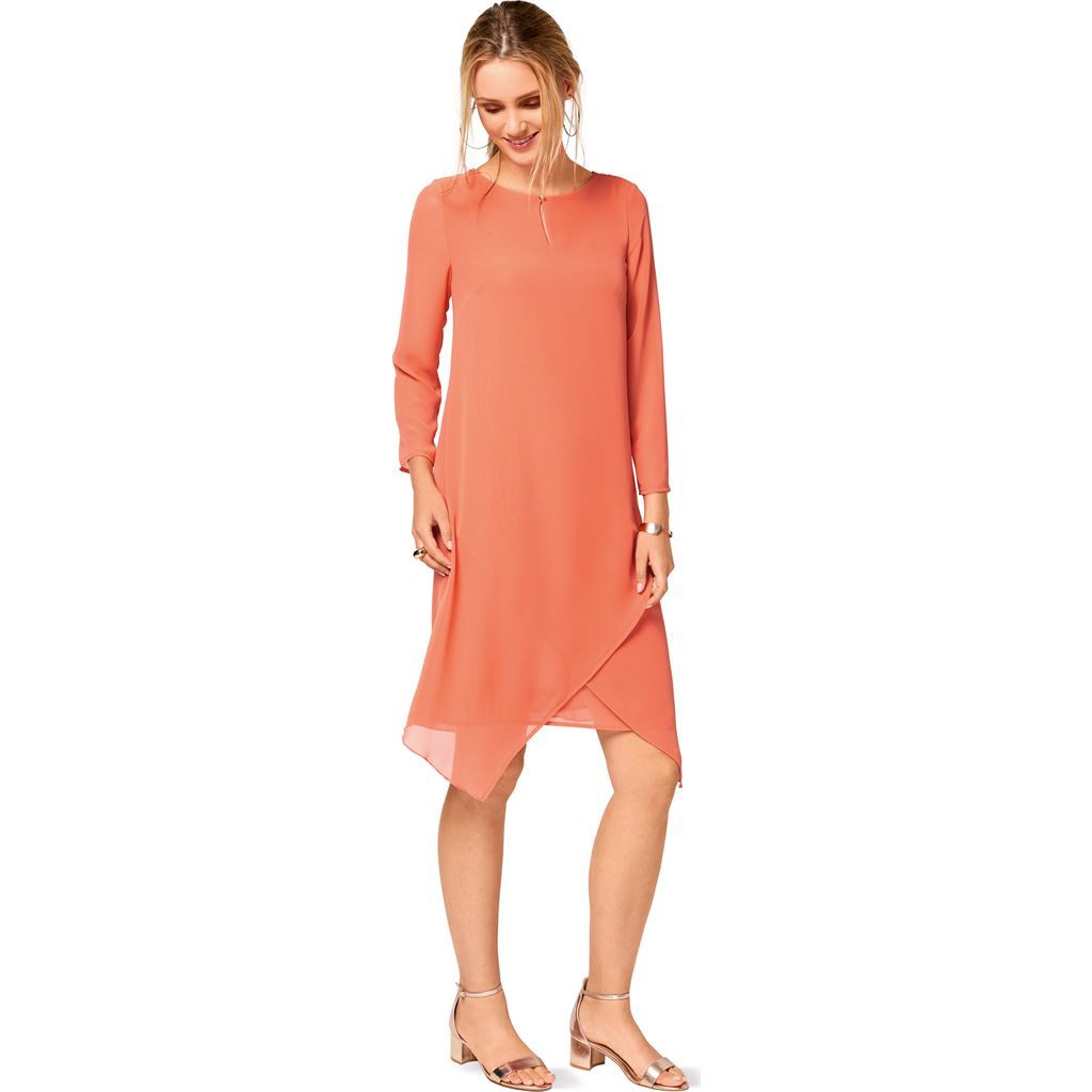 Burda Style Pattern B6498 Womens Two Layered Dress 6498 Image 3 From Patternsandplains.com