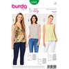 Burda Style Pattern B6501 Womens Top with Flounce 6501 Image 1 From Patternsandplains.com