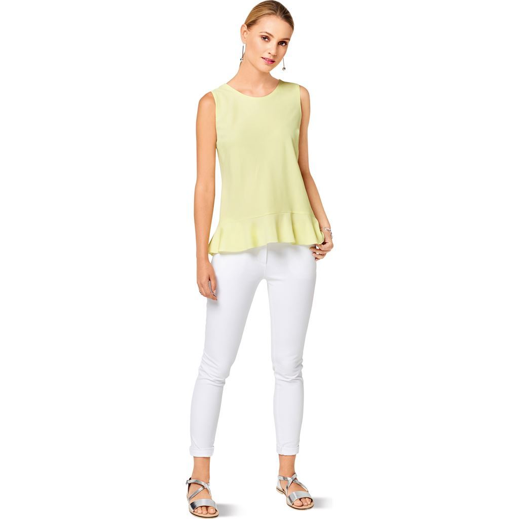 Burda Style Pattern B6501 Womens Top with Flounce 6501 Image 4 From Patternsandplains.com