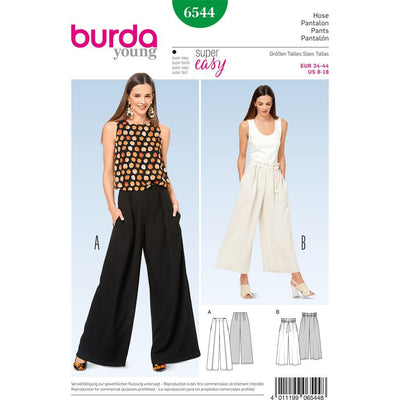 Burda Style Pattern B6544 Misses Pants 6544 Image 1 From Patternsandplains.com
