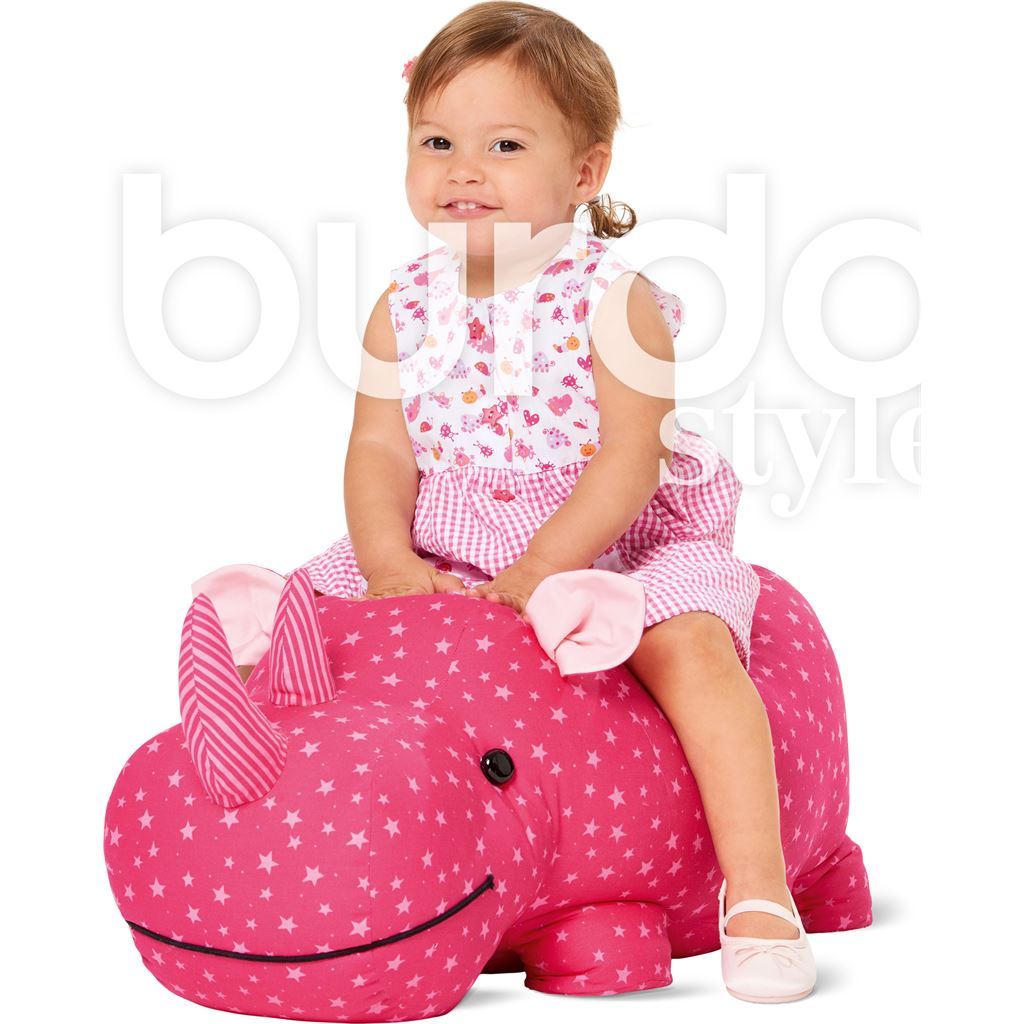 Burda Style Pattern B6560 Stuffed Hippo or Rhino 6560 Image 2 From Patternsandplains.com