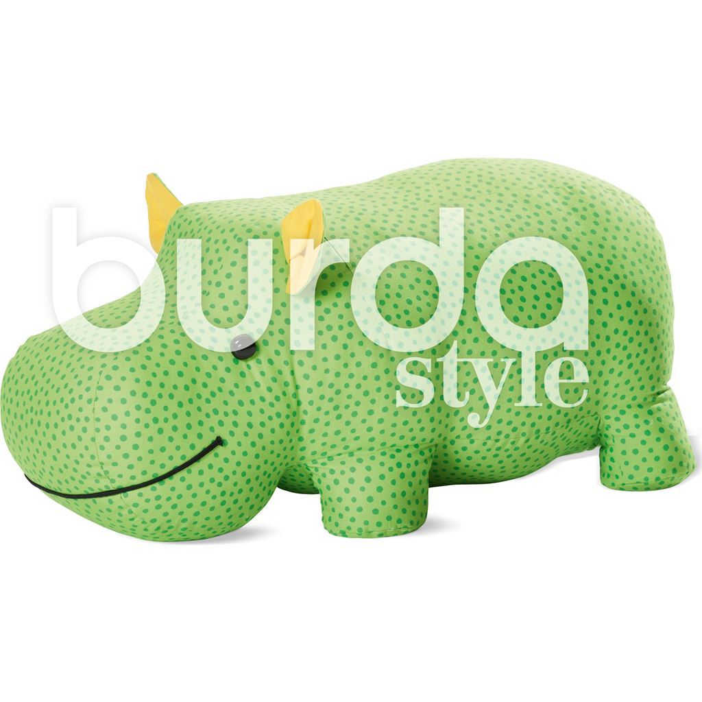 Burda Style Pattern B6560 Stuffed Hippo or Rhino 6560 Image 4 From Patternsandplains.com