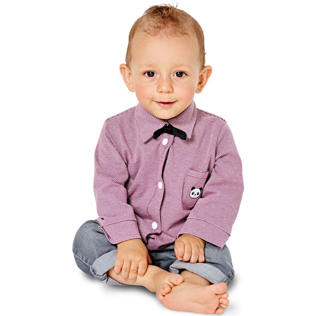Burda Style Pattern B9318 Babys top with bow tie 9318 Image 2 From Patternsandplains.com