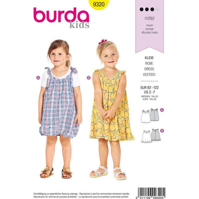 Burda Style Pattern B9320 Childs pinafore dress 9320 Image 1 From Patternsandplains.com