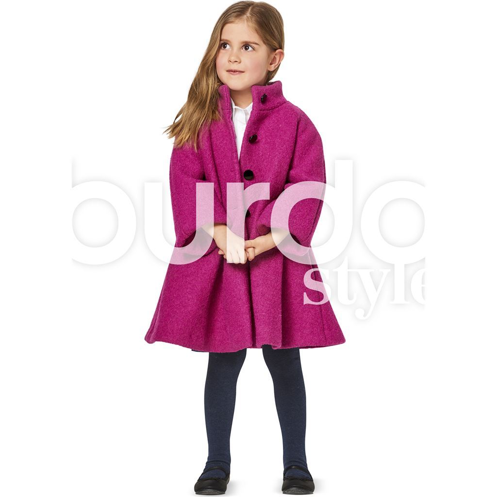 Burda Style Pattern B9353 Childs A Line Coat 9353 Image 2 From Patternsandplains.com
