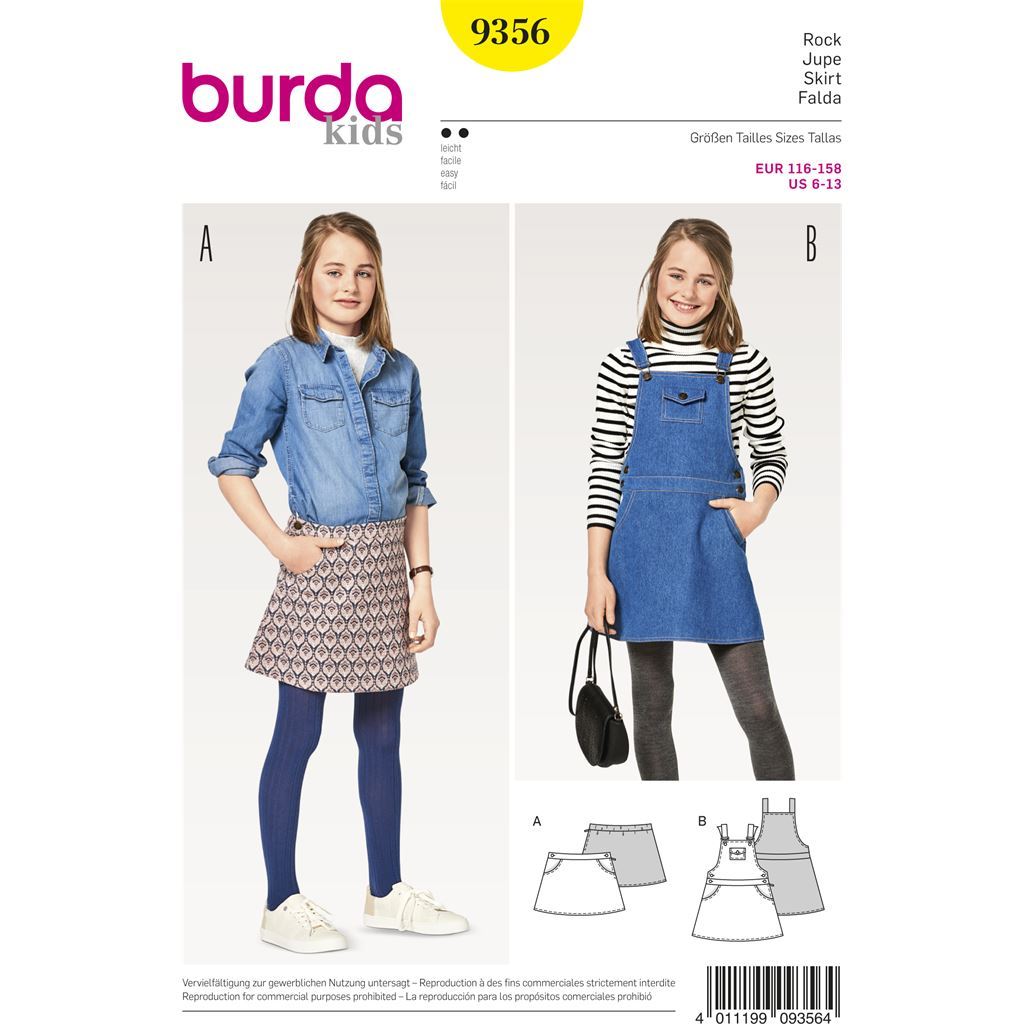 Burda Style Pattern B9356 Girl Girl Plus Skirt 9356 Image 1 From Patternsandplains.com