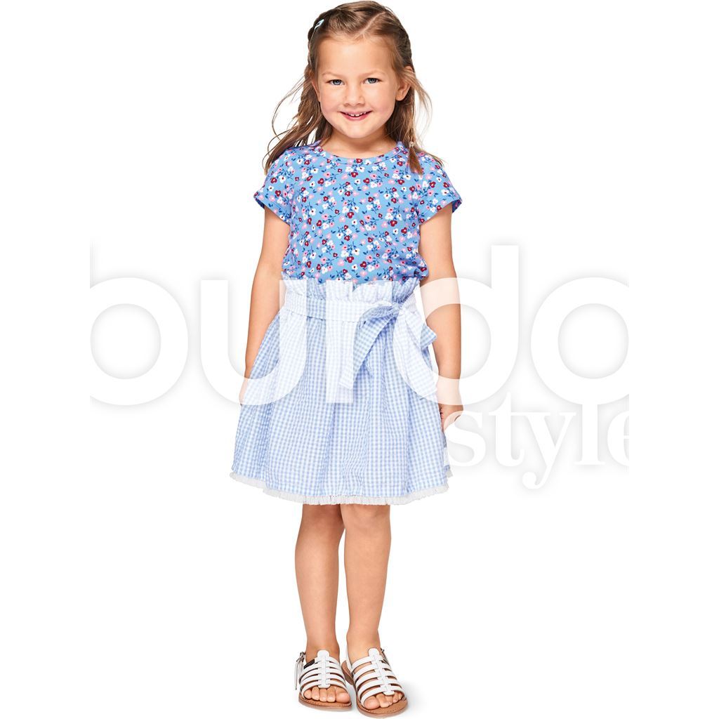 Burda Style Pattern B9364 Child shirt and Elastic Skirt 9364 Image 3 From Patternsandplains.com