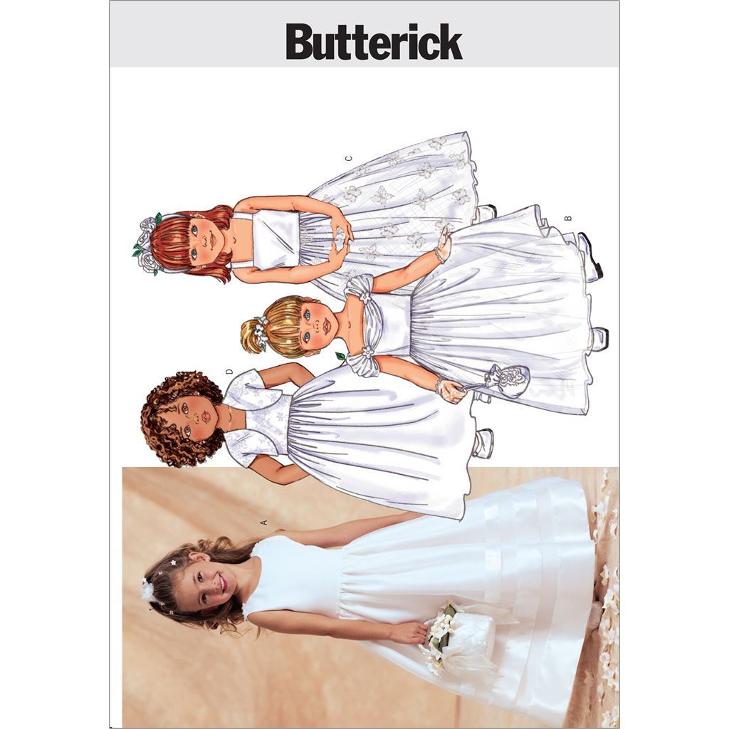 Butterick Pattern B3351 Childrens Girls Bolero Jacket and Dirndl Dresses 3351 Image 1 From Patternsandplains.com